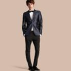 Burberry Burberry Slim Fit Tailored Silk Jacket, Size: 40r, Blue