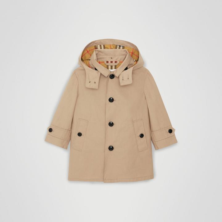 Burberry Burberry Childrens Detachable Hood Cotton Car Coat, Size: 18m, Yellow