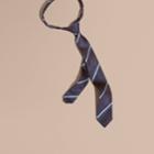 Burberry Burberry Slim Fit Striped Silk Tie, Blue