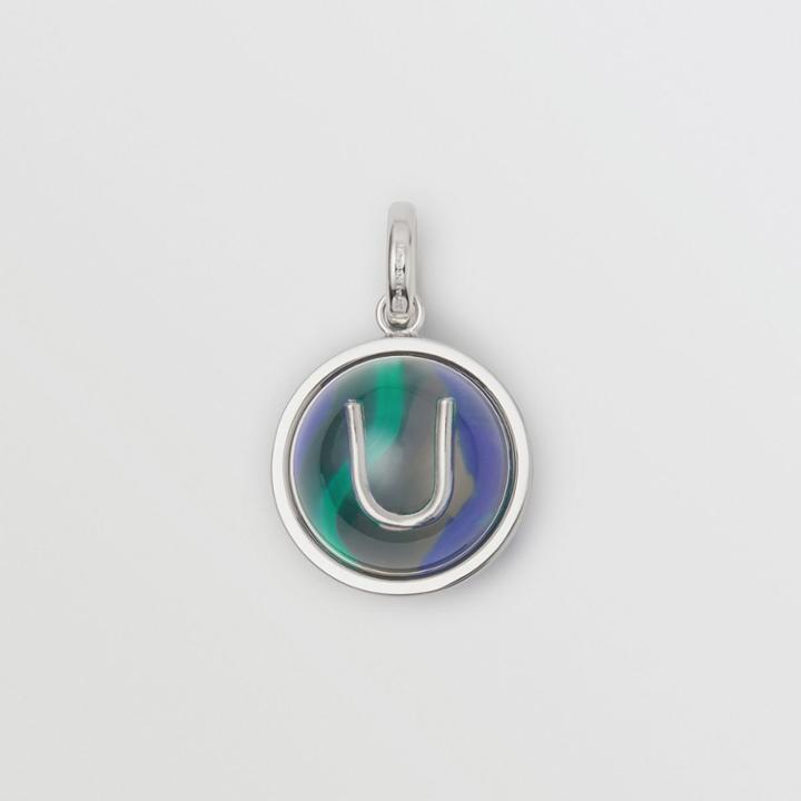 Burberry Burberry Marbled Resin 'u' Alphabet Charm, Blue