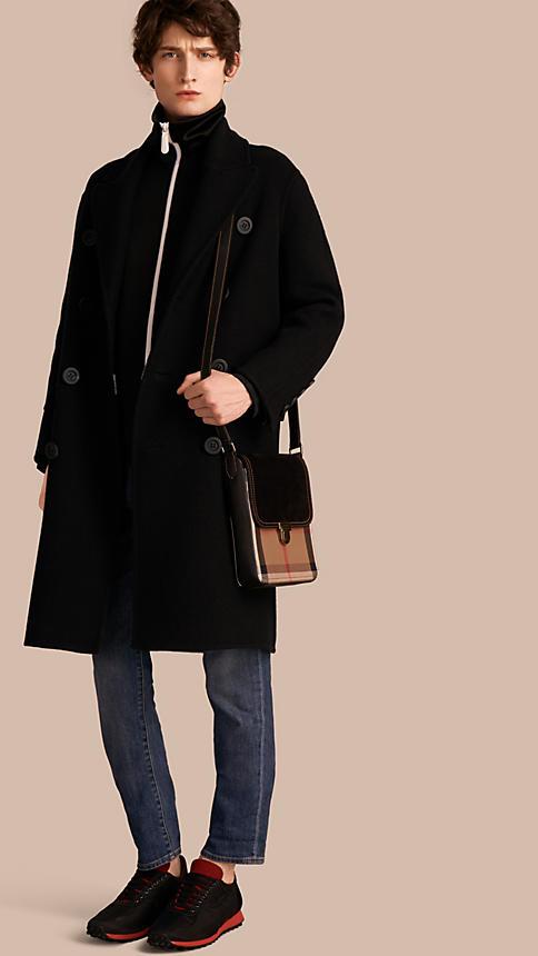 Burberry Double-breasted Check-lined Wool Cashmere Coat