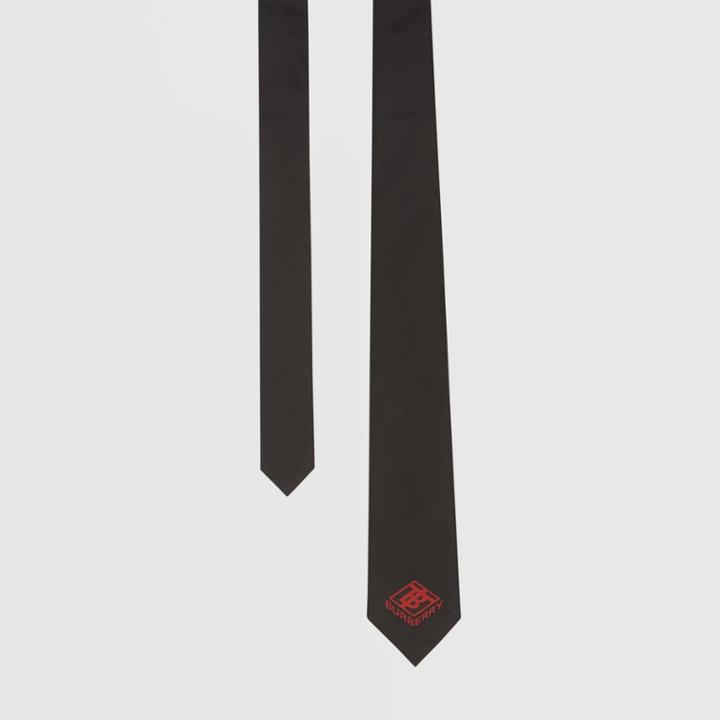 Burberry Burberry Classic Cut Logo Graphic Silk Tie, Red