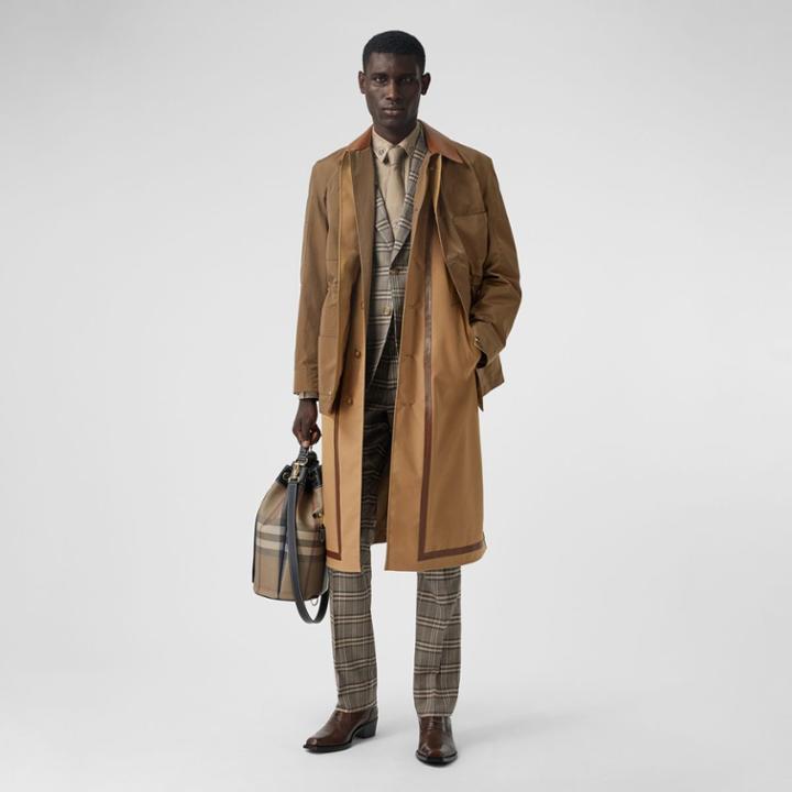 Burberry Burberry Field Jacket Detail Technical Cotton Car Coat, Size: 56, Brown