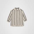 Burberry Burberry Childrens Striped Cotton Wool Shirt, Size: 12y, Grey