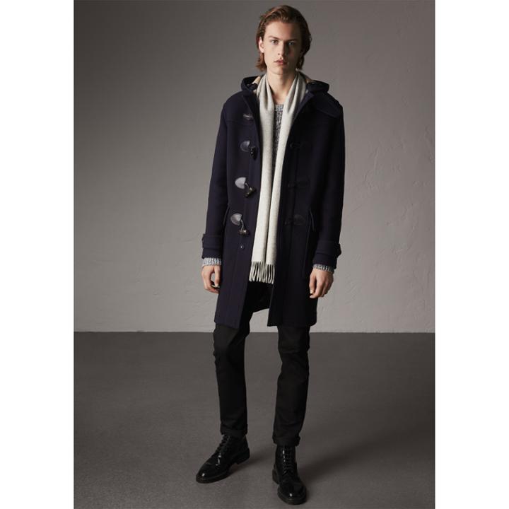 Burberry Burberry Wool-blend Duffle Coat, Size: M, Blue