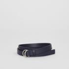 Burberry Burberry Slim Leather Double D-ring Belt, Size: 100, Blue