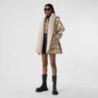 Burberry Burberry Fleece-lined Vintage Check Cotton Hooded Cape, Beige