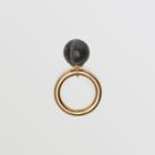 Burberry Burberry Marbled Resin Gold-plated Ring, Black