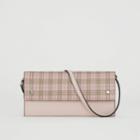 Burberry Burberry Small Scale Check Wallet With Detachable Strap, Pink