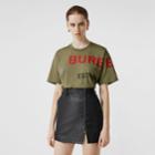 Burberry Burberry Horseferry Print Cotton Oversized T-shirt, Size: L, Green