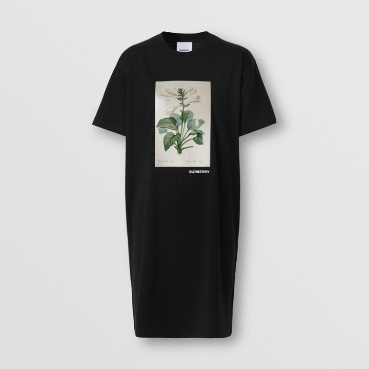 Burberry Burberry Botanical Sketch Print Cotton T-shirt Dress