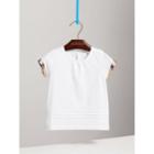 Burberry Burberry Pleat And Check Detail Cotton T-shirt, Size: 10y, White