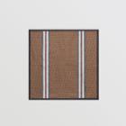 Burberry Burberry Monogram Stripe Print Silk Square Scarf, Brown