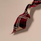 Burberry Burberry Reversible Check Cashmere And Block-colour Scarf, Red
