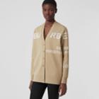 Burberry Burberry Horseferry Wool Cotton Blend Oversized Cardigan