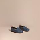 Burberry Burberry Leather Loafers, Size: 9.5, Blue