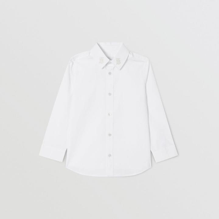 Burberry Burberry Childrens Monogram Motif Stretch Cotton Poplin Shirt, Size: 14y