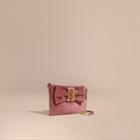 Burberry Burberry Suede Clutch Bag With Buckled Bow Detail, Pink