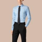 Burberry Burberry Slim Fit Cotton Poplin Shirt, Size: 17.5, Blue