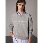 Burberry Burberry Embroidered Cotton Blend Jersey Sweatshirt, Size: Xs, Grey