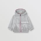 Burberry Burberry Childrens Logo Print Perforated Hooded Jacket, Size: 12m, Grey
