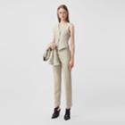 Burberry Burberry Cut-out Detail Technical Wool Waistcoat, Size: 04, Grey