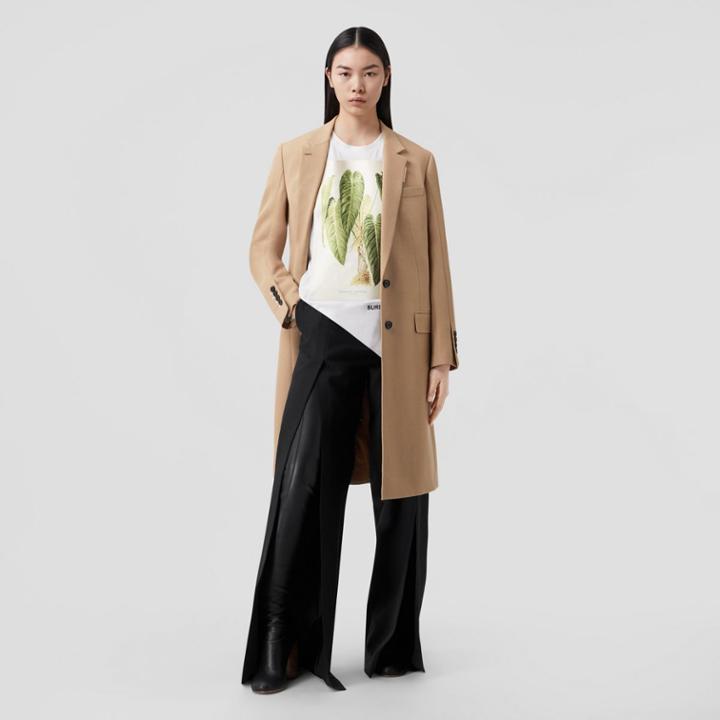Burberry Burberry Wool Cotton Tailored Coat, Size: 0