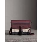 Burberry Burberry Brogue And Fringe Detail Leather Crossbody Bag, Red