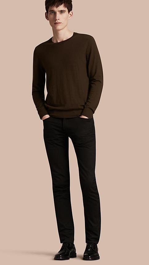 Burberry Slim Fit Unwashed Stretch Denim Jeans