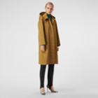 Burberry Burberry Detachable Hood Check Cotton Car Coat, Size: 00, Yellow