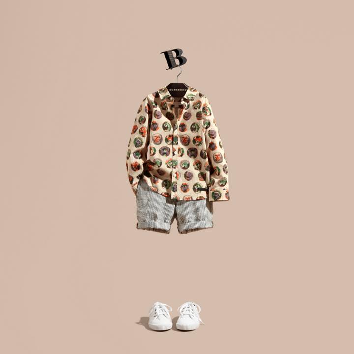 Burberry Burberry Pallas Heads Print Cotton Shirt, Size: 14y, White