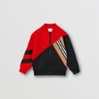 Burberry Burberry Childrens Icon Stripe Detail Stretch Jersey Track Top, Size: 12y, Red