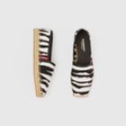 Burberry Burberry Watercolour Print Cotton Canvas Espadrilles, Size: 38, Black