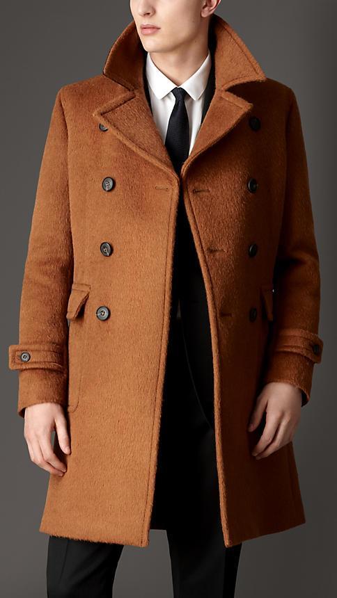Burberry Double-breasted Virgin Wool Alpaca Coat