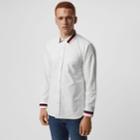 Burberry Burberry Knitted Detail Cotton Oxford Shirt, Size: Xxxl, White