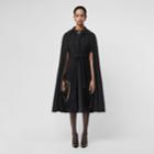 Burberry Burberry Double-faced Cashmere Belted Cape, Size: M/l, Black