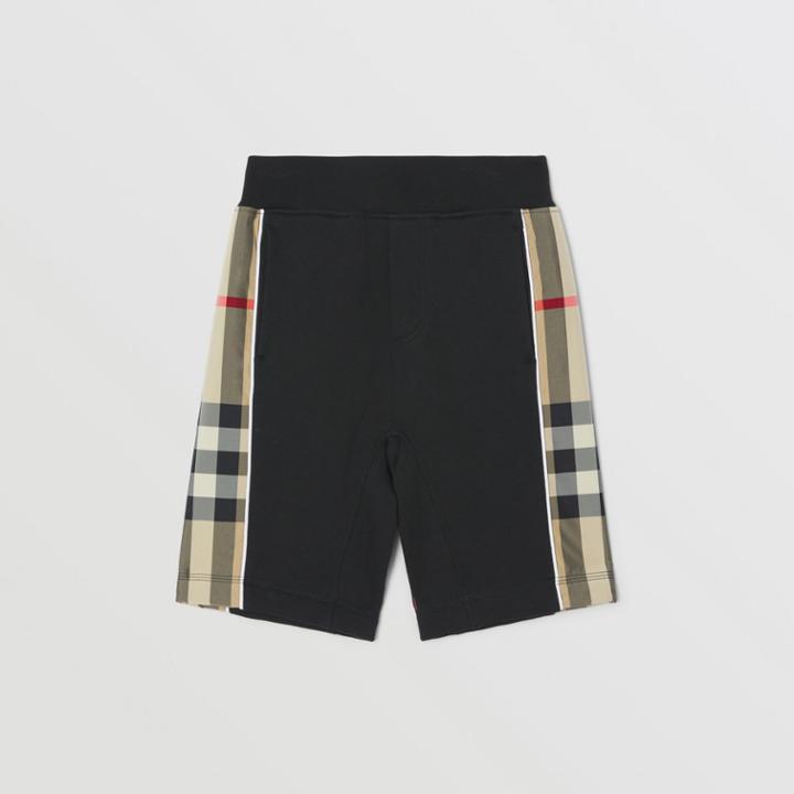Burberry Burberry Childrens Check Panel Cotton Shorts, Size: 10y