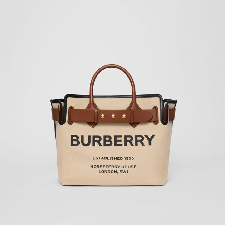 Burberry Burberry The Medium Cotton Canvas Triple Stud Belt Bag, Brown