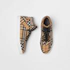 Burberry Burberry Vintage Check Cotton High-top Sneakers, Size: 40