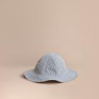 Burberry Burberry Reversible Stripe And Check Sun Hat, Blue