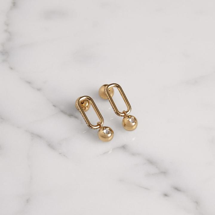 Burberry Burberry Crystal Charm Gold-plated Drop Earrings