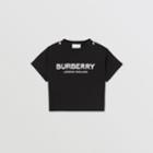 Burberry Burberry Childrens Logo Print Cotton T-shirt, Size: 2y, Black