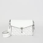 Burberry Burberry Small Perforated Logo Leather Crossbody Bag, White