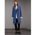 Burberry Burberry Tropical Gabardine Cotton Trench Coat, Size: 52, Blue