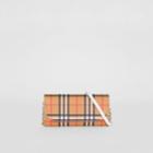 Burberry Burberry Vintage Check And Leather Wallet With Chain, White