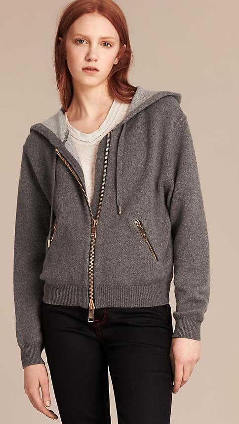 Burberry Hooded Cashmere Cotton Jacket
