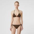 Burberry Burberry Monogram Print Triangle Bikini, Brown