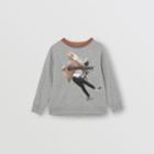 Burberry Burberry Childrens Jump Print Cotton Sweatshirt, Size: 4y, Grey