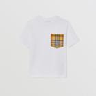 Burberry Burberry Childrens Vintage Check Pocket Cotton T-shirt, Size: 14y, White