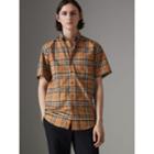 Burberry Burberry Short-sleeve Vintage Check Shirt, Size: Xl, Yellow